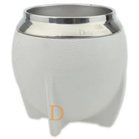 Mate Becher Campo - Edelstahl WEIß (doppelwandiger Thermo Becher)