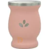 Mate Becher Edelstahl - Natural Green PINK (doppelwandiger Thermo Becher)