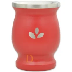 Mate Becher Edelstahl - Natural Green ROT (doppelwandiger Thermo Becher)