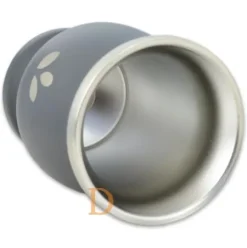 Mate Becher Edelstahl - Natural Green GRAU (doppelwandiger Thermo Becher)