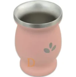 Mate Becher Edelstahl - Natural Green PINK (doppelwandiger Thermo Becher)