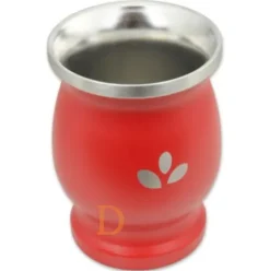 Mate Becher Edelstahl - Natural Green ROT (doppelwandiger Thermo Becher)