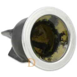 Mate de vidrio forrado en cuero negro (Glasmate mit schwarzem Leder überzogen)