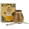 Mate Set Natural Green ORGANIC - RUSTICO BRAUN (ORGANIC 500g + Mate Becher Rustico braun+ Bombilla Pampa 19cm)