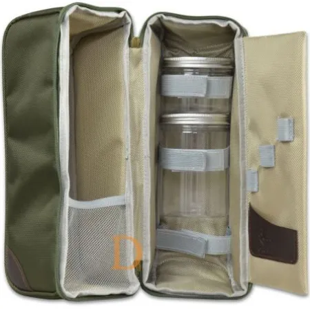 Mate Tasche Delicatino grün KLEIN (inkl. Behälter für Mate Tee und Zucker)