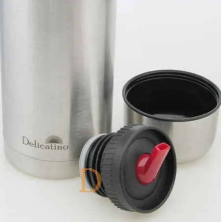 Termo Edelstahl - Delicatino SILBER 1L (Thermoskanne für Mate Tee)